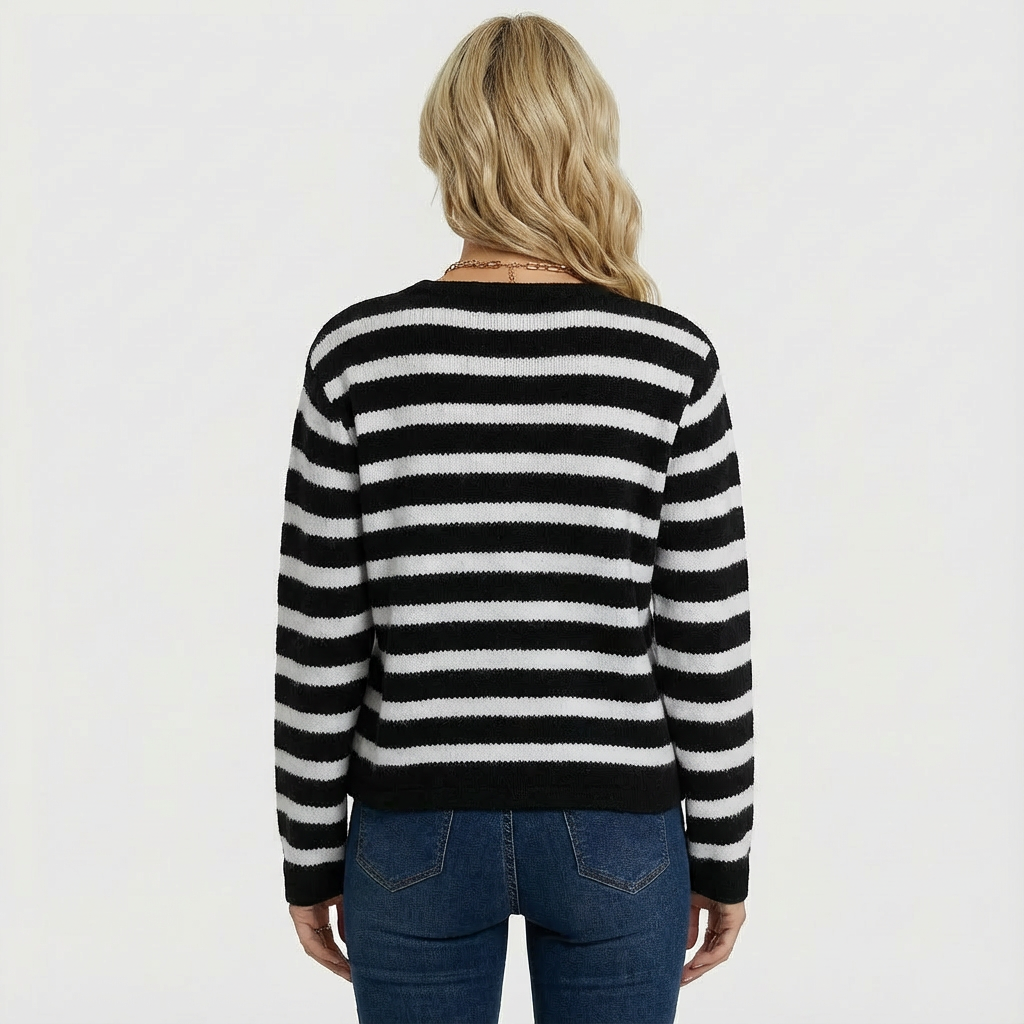 Leona Gestreifte Strickweste