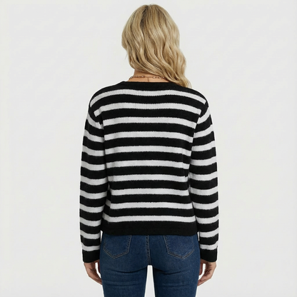 Leona Gestreifte Strickweste
