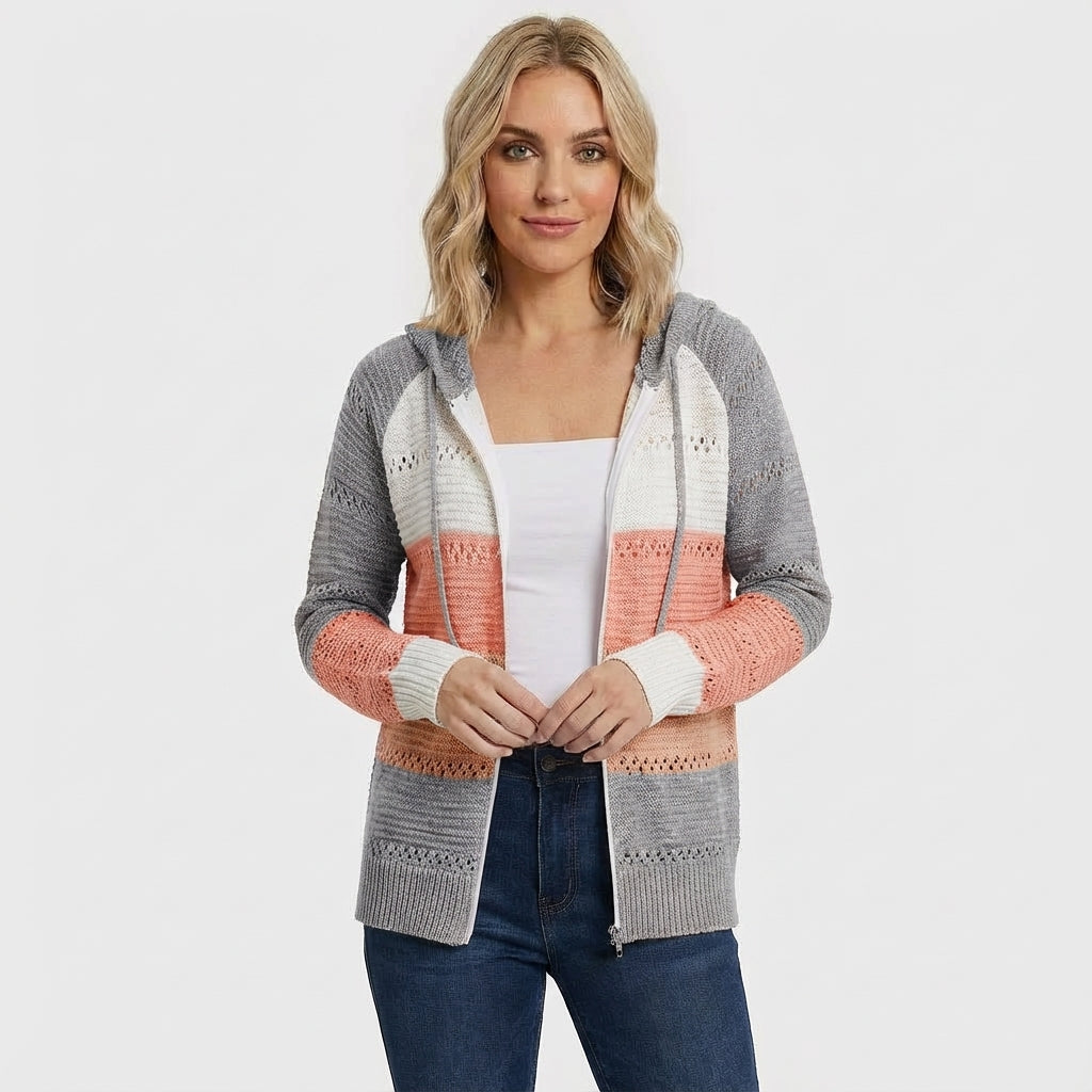 Zizi Gebreites Hoodie-Vest