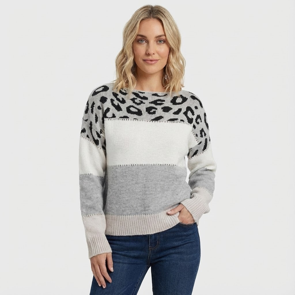Clara Pullover leopardenlook
