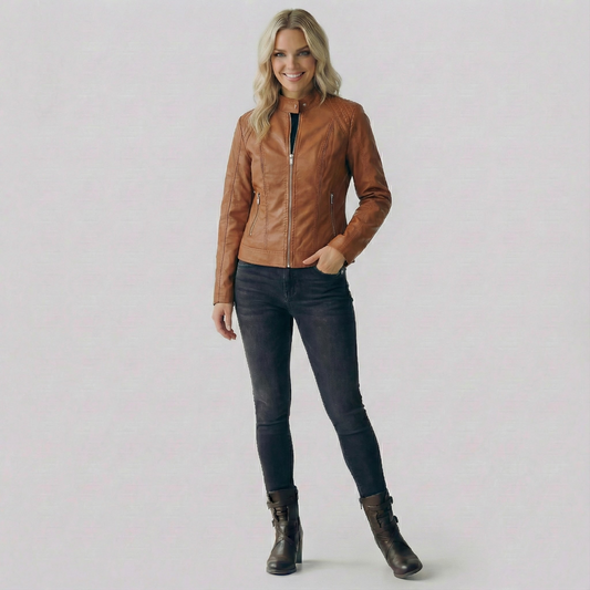Zaylén Damenjacke in Lederoptik