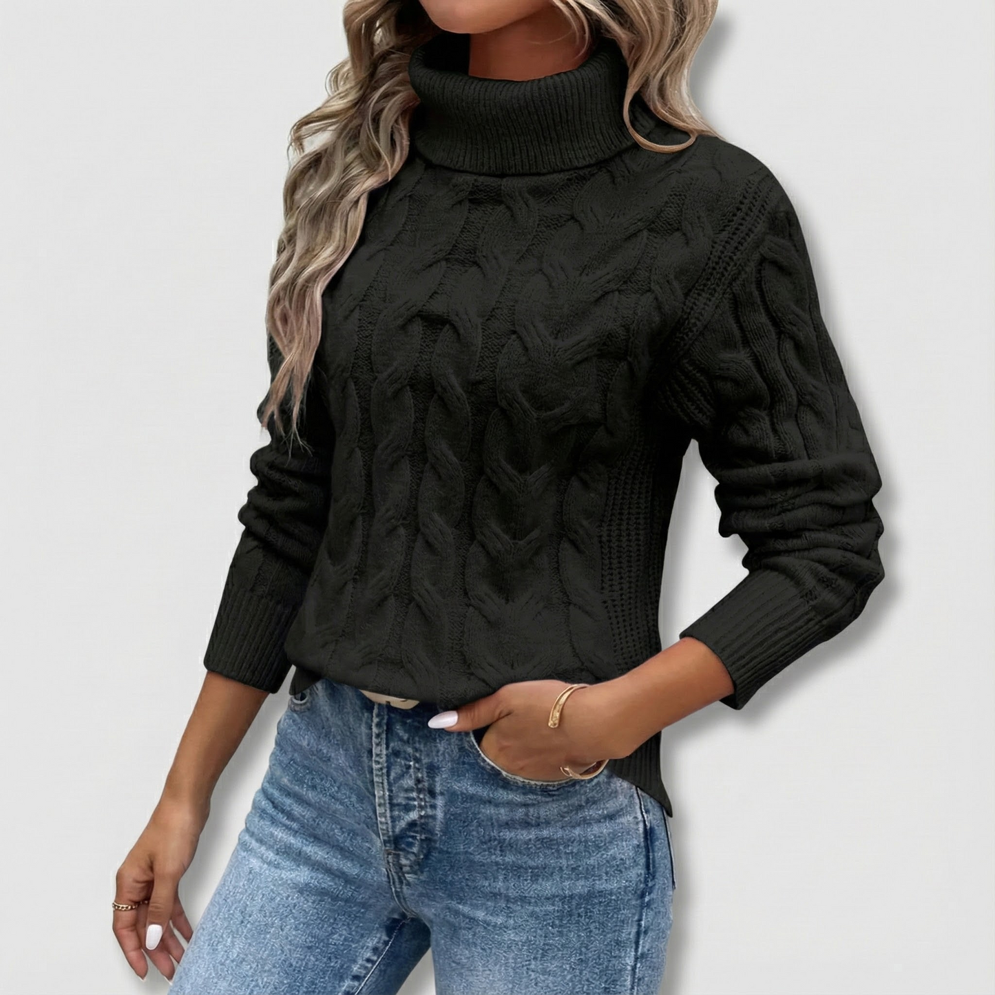 Ella Turtleneck cableknit