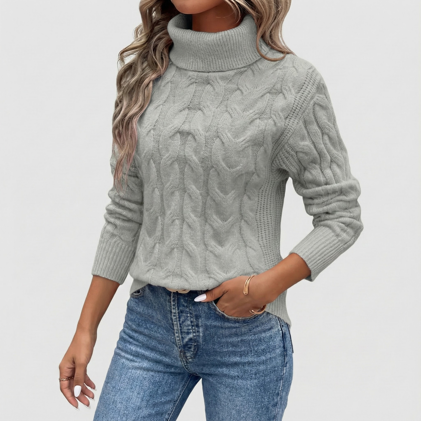 Ella Turtleneck cableknit