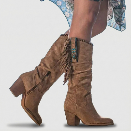 Alva Western Fringe Boots elegant