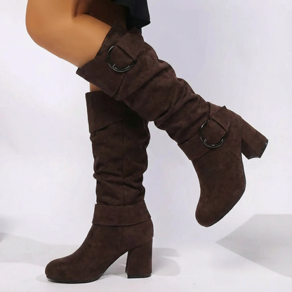 Marvella Damenstiefel in Veloursoptik