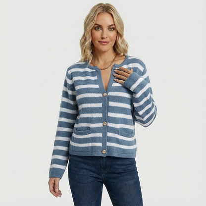 Leona Gestreifte Strickweste