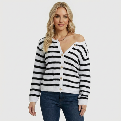 Leona Gestreifte Strickweste