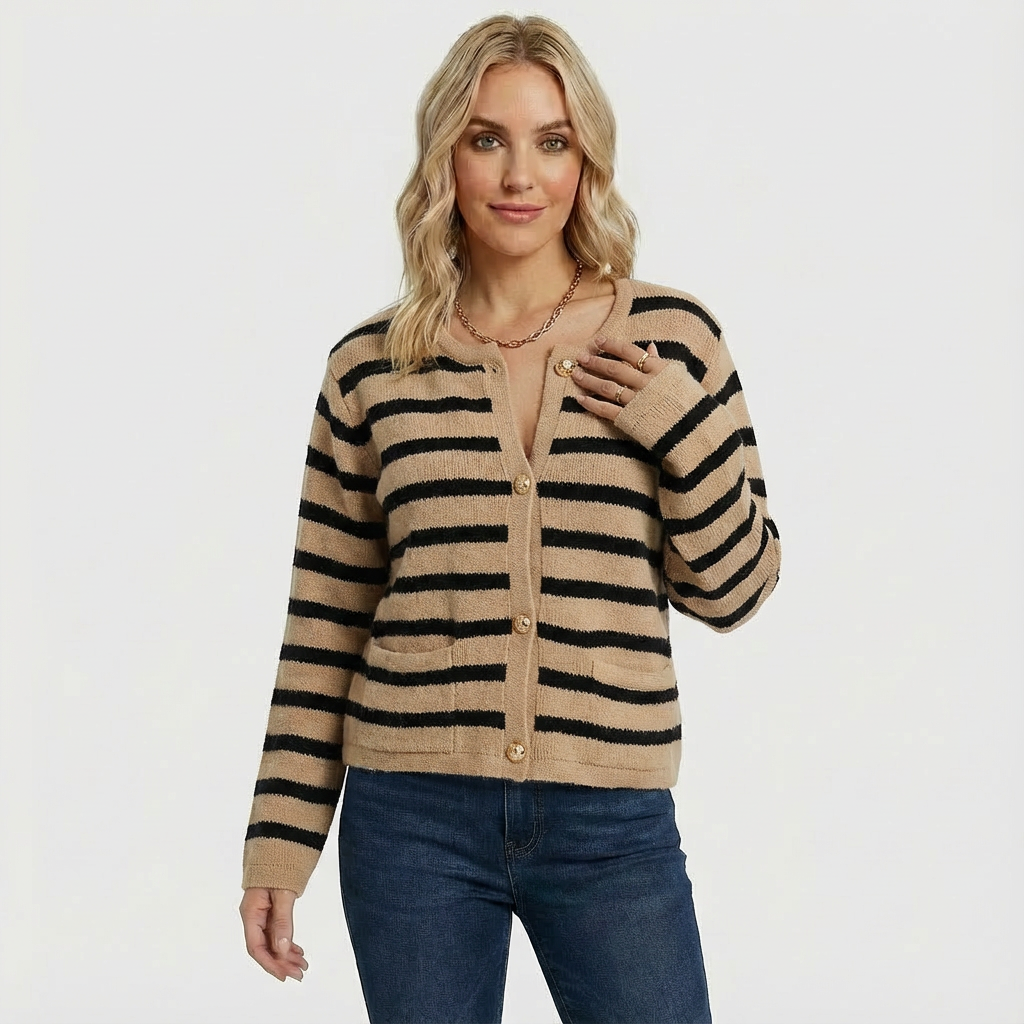 Leona Gestreifte Strickweste