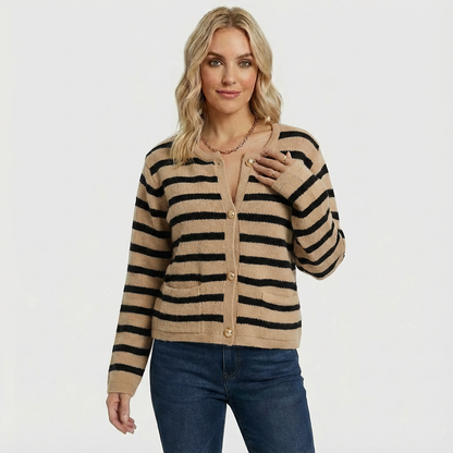 Leona Gestreifte Strickweste