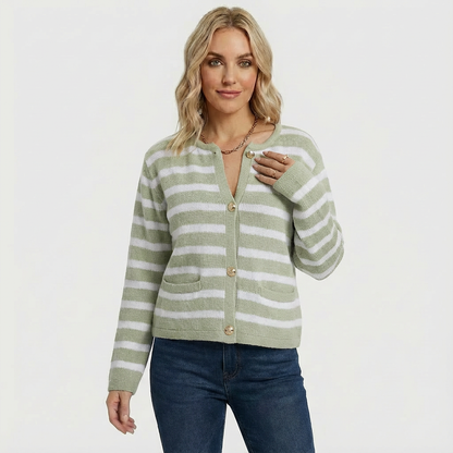 Leona Gestreifte Strickweste