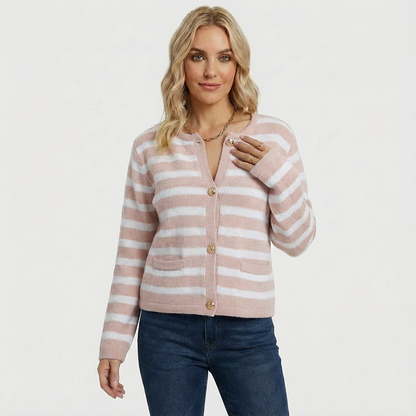 Leona Gestreifte Strickweste