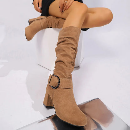 Marvella Damenstiefel in Veloursoptik